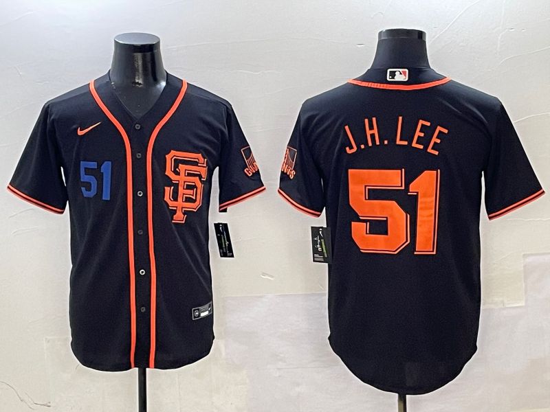 Men San Francisco Giants #51 J.H.Lee Black Game Nike 2025 MLB Jersey style 1->san francisco giants->MLB Jersey
